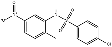 4-chloro-N-(2-methyl-5-nitrophenyl)benzenesulfonamide Struktur