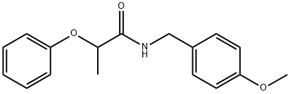 N-[(4-methoxyphenyl)methyl]-2-phenoxypropanamide Struktur