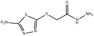 2-[(5-amino-1,3,4-thiadiazol-2-yl)sulfanyl]acetohydrazide Struktur