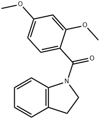 2,3-dihydroindol-1-yl-(2,4-dimethoxyphenyl)methanone Struktur