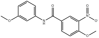 4-methoxy-N-(3-methoxyphenyl)-3-nitrobenzamide Struktur