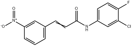 (E)-N-(3-chloro-4-fluorophenyl)-3-(3-nitrophenyl)prop-2-enamide Struktur