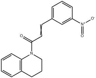 (E)-1-(3,4-dihydro-2H-quinolin-1-yl)-3-(3-nitrophenyl)prop-2-en-1-one Struktur