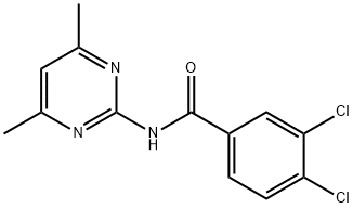 3,4-dichloro-N-(4,6-dimethylpyrimidin-2-yl)benzamide Struktur