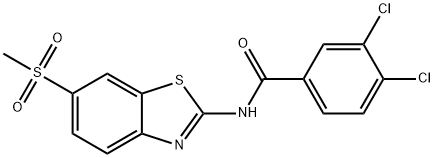 3,4-dichloro-N-(6-methylsulfonyl-1,3-benzothiazol-2-yl)benzamide Struktur