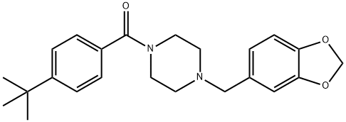 [4-(1,3-benzodioxol-5-ylmethyl)piperazin-1-yl]-(4-tert-butylphenyl)methanone Struktur