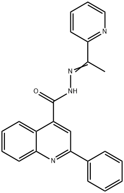 2-phenyl-N-[(E)-1-pyridin-2-ylethylideneamino]quinoline-4-carboxamide Struktur