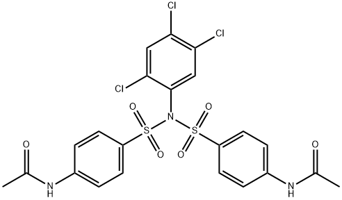 N-[4-[(4-acetamidophenyl)sulfonyl-(2,4,5-trichlorophenyl)sulfamoyl]phenyl]acetamide Struktur