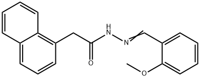 N-[(E)-(2-methoxyphenyl)methylideneamino]-2-naphthalen-1-ylacetamide Struktur