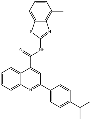 N-(4-methyl-1,3-benzothiazol-2-yl)-2-(4-propan-2-ylphenyl)quinoline-4-carboxamide Struktur