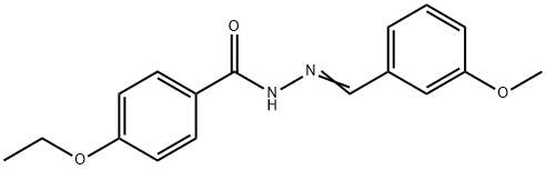 4-ethoxy-N-[(E)-(3-methoxyphenyl)methylideneamino]benzamide Struktur