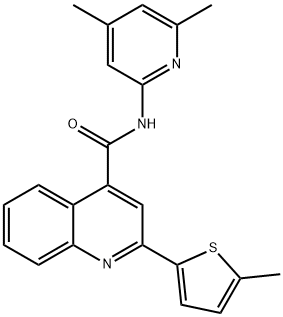 N-(4,6-dimethylpyridin-2-yl)-2-(5-methylthiophen-2-yl)quinoline-4-carboxamide Struktur