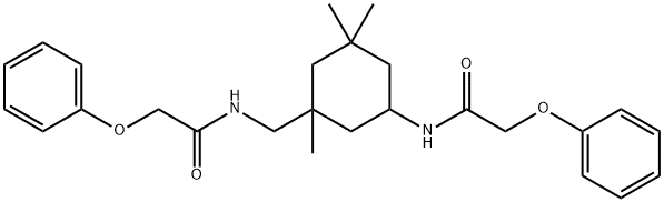 2-phenoxy-N-[[1,3,3-trimethyl-5-[(2-phenoxyacetyl)amino]cyclohexyl]methyl]acetamide Struktur