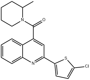 [2-(5-chlorothiophen-2-yl)quinolin-4-yl]-(2-methylpiperidin-1-yl)methanone Struktur