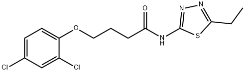 4-(2,4-dichlorophenoxy)-N-(5-ethyl-1,3,4-thiadiazol-2-yl)butanamide Struktur