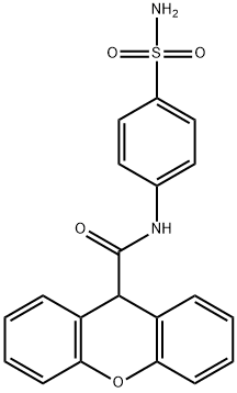 N-(4-sulfamoylphenyl)-9H-xanthene-9-carboxamide Struktur