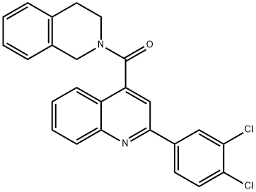 [2-(3,4-dichlorophenyl)quinolin-4-yl]-(3,4-dihydro-1H-isoquinolin-2-yl)methanone Struktur