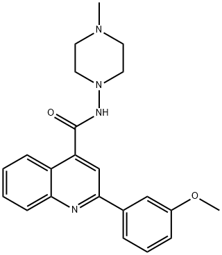 2-(3-methoxyphenyl)-N-(4-methylpiperazin-1-yl)quinoline-4-carboxamide Struktur