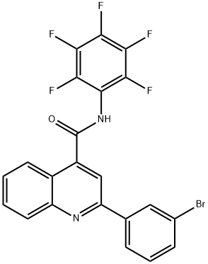 2-(3-bromophenyl)-N-(2,3,4,5,6-pentafluorophenyl)quinoline-4-carboxamide Struktur