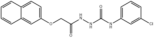 1-(3-chlorophenyl)-3-[(2-naphthalen-2-yloxyacetyl)amino]urea Struktur