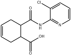 6-[(3-chloropyridin-2-yl)carbamoyl]cyclohex-3-ene-1-carboxylic acid Struktur