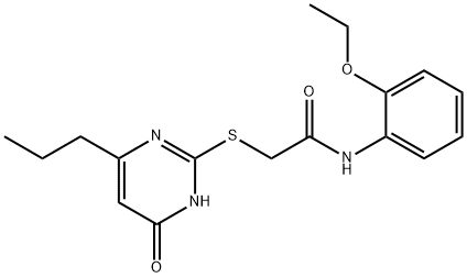 N-(2-ethoxyphenyl)-2-[(4-oxo-6-propyl-1H-pyrimidin-2-yl)sulfanyl]acetamide Struktur