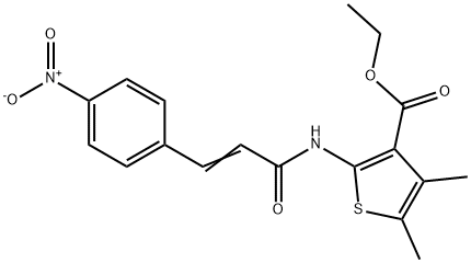 ethyl 4,5-dimethyl-2-[[(E)-3-(4-nitrophenyl)prop-2-enoyl]amino]thiophene-3-carboxylate|