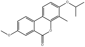 8-methoxy-4-methyl-3-propan-2-yloxybenzo[c]chromen-6-one Struktur