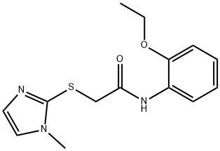 N-(2-ethoxyphenyl)-2-(1-methylimidazol-2-yl)sulfanylacetamide Struktur