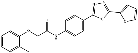 N-[4-[5-(furan-2-yl)-1,3,4-oxadiazol-2-yl]phenyl]-2-(2-methylphenoxy)acetamide Struktur