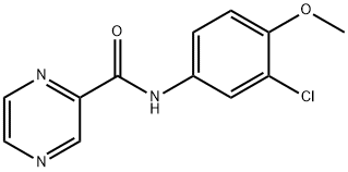 N-(3-chloro-4-methoxyphenyl)pyrazine-2-carboxamide Struktur