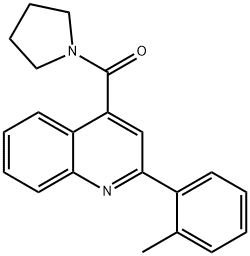 [2-(2-methylphenyl)quinolin-4-yl]-pyrrolidin-1-ylmethanone Struktur