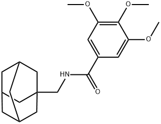 N-(1-adamantylmethyl)-3,4,5-trimethoxybenzamide Struktur