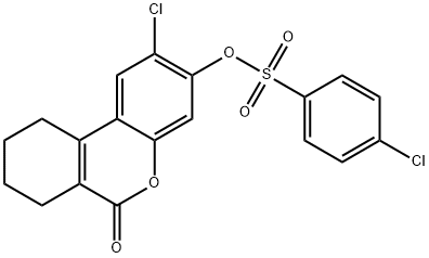 (2-chloro-6-oxo-7,8,9,10-tetrahydrobenzo[c]chromen-3-yl) 4-chlorobenzenesulfonate Struktur