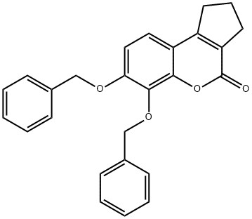 6,7-bis(phenylmethoxy)-2,3-dihydro-1H-cyclopenta[c]chromen-4-one Struktur