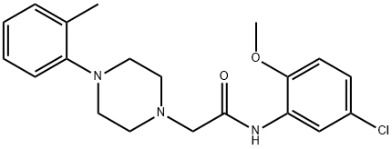 N-(5-chloro-2-methoxyphenyl)-2-[4-(2-methylphenyl)piperazin-1-yl]acetamide Struktur