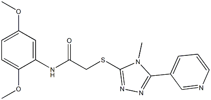 N-(2,5-dimethoxyphenyl)-2-[(4-methyl-5-pyridin-3-yl-1,2,4-triazol-3-yl)sulfanyl]acetamide Struktur