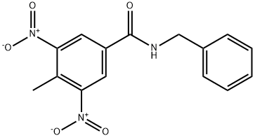 N-benzyl-4-methyl-3,5-dinitrobenzamide Struktur