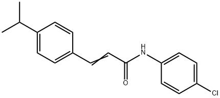 (E)-N-(4-chlorophenyl)-3-(4-propan-2-ylphenyl)prop-2-enamide Struktur