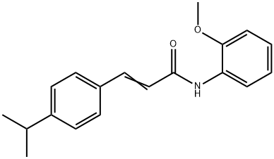 (E)-N-(2-methoxyphenyl)-3-(4-propan-2-ylphenyl)prop-2-enamide Struktur