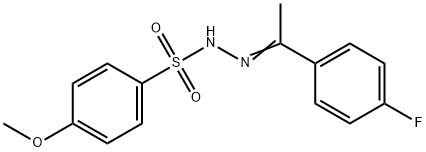 N-[(E)-1-(4-fluorophenyl)ethylideneamino]-4-methoxybenzenesulfonamide Struktur