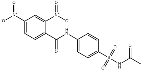 N-[4-(acetylsulfamoyl)phenyl]-2,4-dinitrobenzamide Struktur