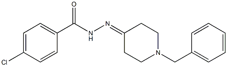 N-[(1-benzylpiperidin-4-ylidene)amino]-4-chlorobenzamide Struktur