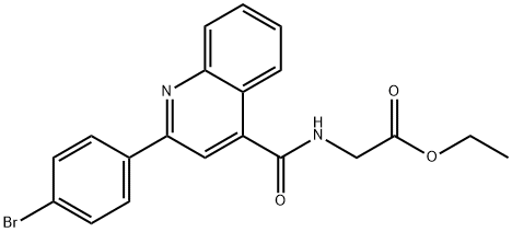 ethyl 2-[[2-(4-bromophenyl)quinoline-4-carbonyl]amino]acetate Struktur