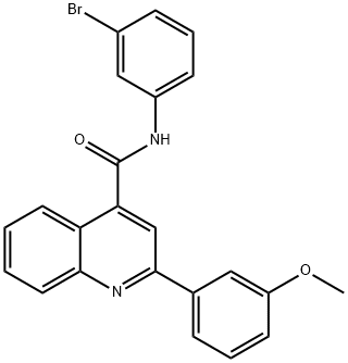 N-(3-bromophenyl)-2-(3-methoxyphenyl)quinoline-4-carboxamide Struktur