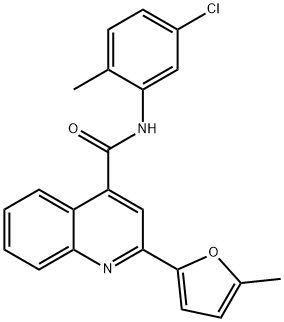 N-(5-chloro-2-methylphenyl)-2-(5-methylfuran-2-yl)quinoline-4-carboxamide Struktur