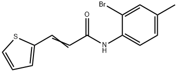 (E)-N-(2-bromo-4-methylphenyl)-3-thiophen-2-ylprop-2-enamide Struktur