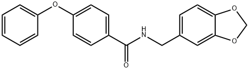 N-(1,3-benzodioxol-5-ylmethyl)-4-phenoxybenzamide Struktur