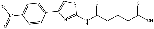 5-[[4-(4-nitrophenyl)-1,3-thiazol-2-yl]amino]-5-oxopentanoic acid Struktur