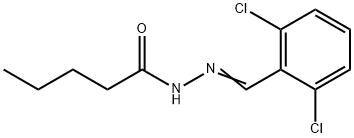 N-[(E)-(2,6-dichlorophenyl)methylideneamino]pentanamide Struktur